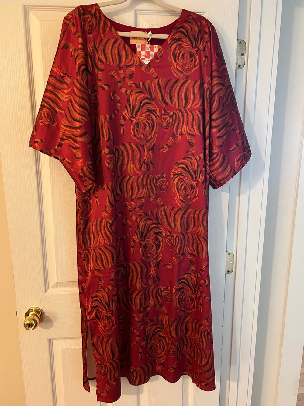 Women’s tiger print Tunic Dress or caftan- brand solelia